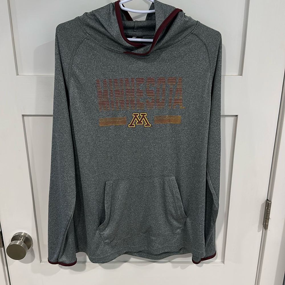 Minnesota Gophers hooded lightweight sweatshirt.